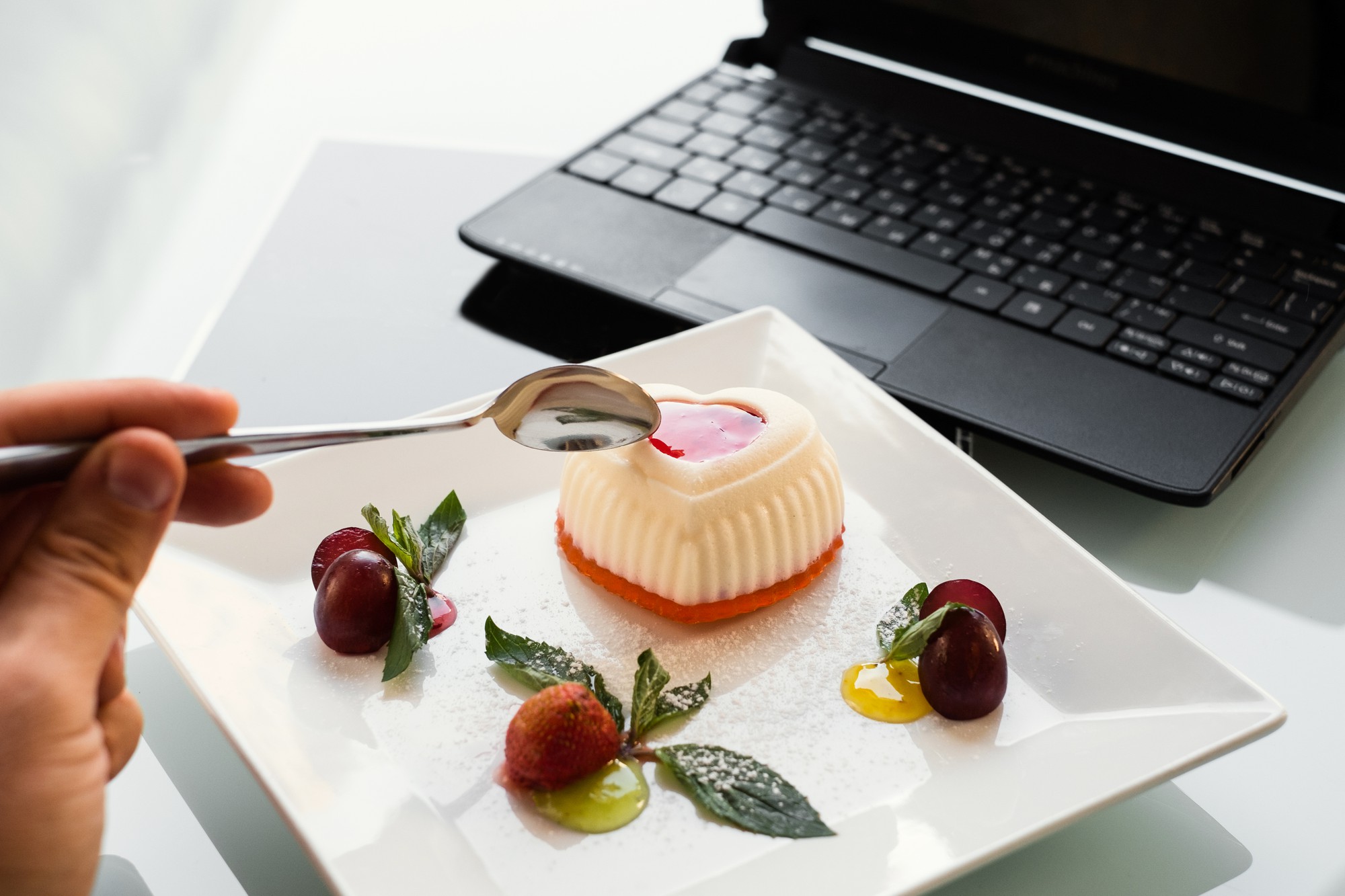 Dessert moderno impiattato